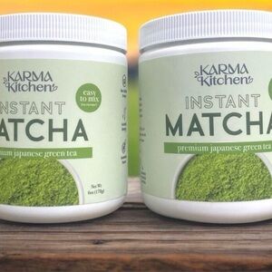 Karma Kitchen Instant Matcha 6 Oz Premium Japanese Green Tea 2pk